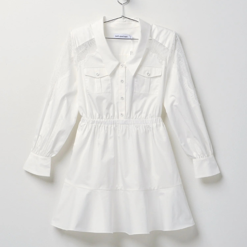 Elegant White Button-Up Dress